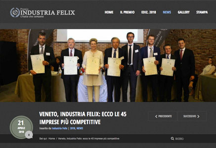 Industria Felix Veneto, Industria Felix: ecco le 45 imprese più competitive