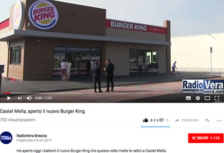 Youtube Radio Vera Castel Mella aperto il nuovo Burger King