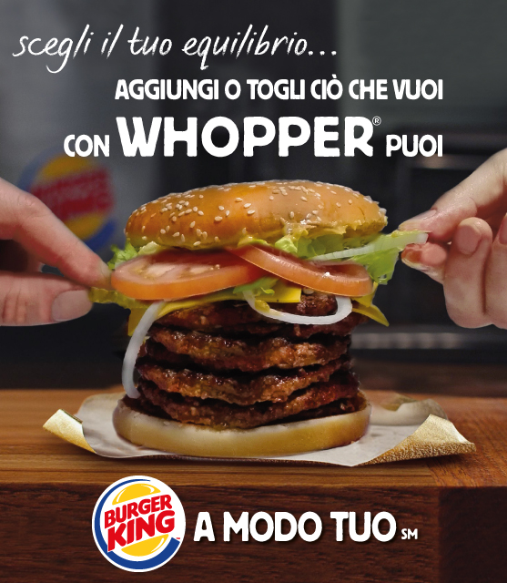 Whopper a modo tuo